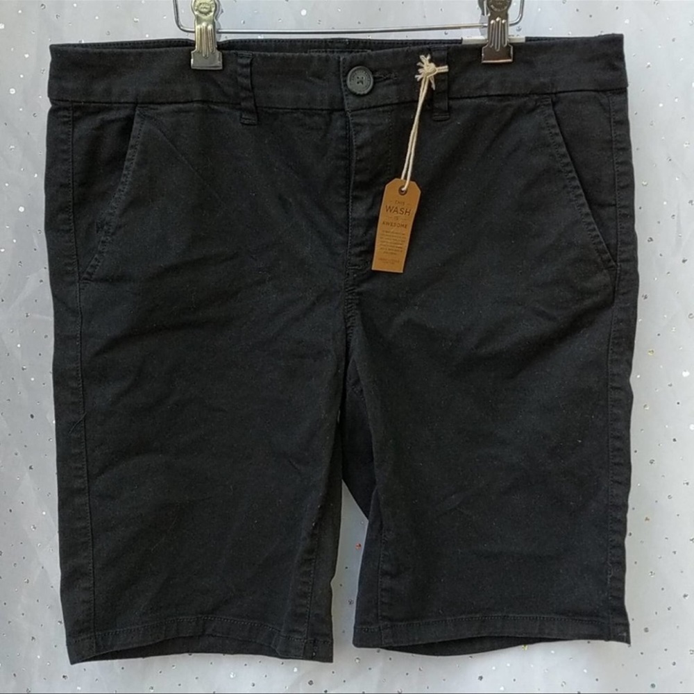 AMERICAN EAGLE NEW Black Twill Bermuda Shorts 10